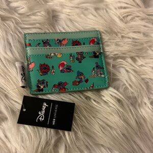 Disney Mint Green Stitch Pattern Card Sleeve
